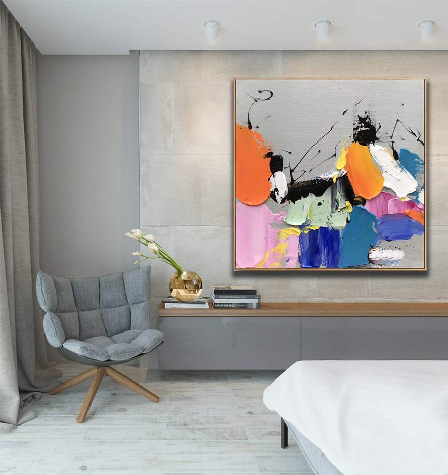 abstract pink wall art